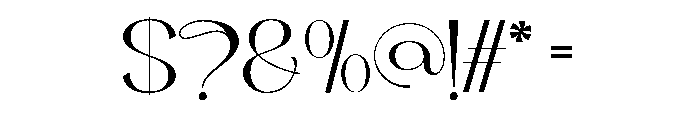 Zavera Regular Font OTHER CHARS