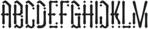 ZANKY-Regular otf (400) Font UPPERCASE