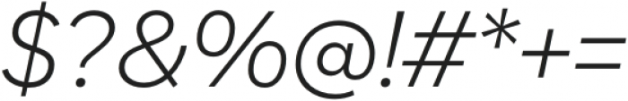Zabal Light Italic otf (300) Font OTHER CHARS