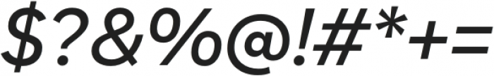 Zabal Medium Italic otf (500) Font OTHER CHARS
