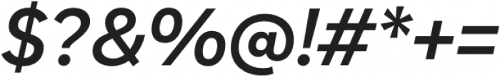 Zabal SemiBold Italic otf (600) Font OTHER CHARS
