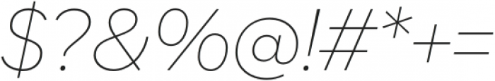 Zabal Thin Italic otf (100) Font OTHER CHARS