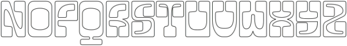 Zagelah Outline otf (400) Font UPPERCASE