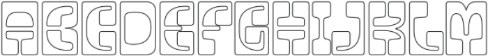 Zagelah Outline otf (400) Font LOWERCASE