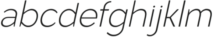 Zagist Extra Light Italic otf (200) Font LOWERCASE