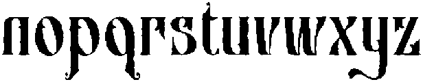 Zaphyre Rough otf (400) Font LOWERCASE