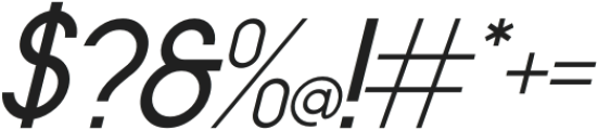 Zaqreal Italic otf (400) Font OTHER CHARS