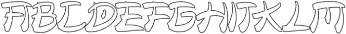 Zaragi Outline otf (400) Font UPPERCASE