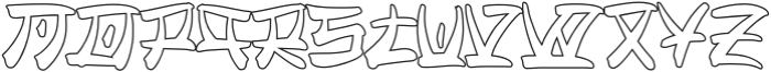 Zaragi Outline otf (400) Font LOWERCASE
