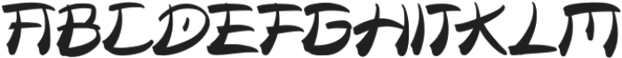 Zaragi Regular otf (400) Font UPPERCASE