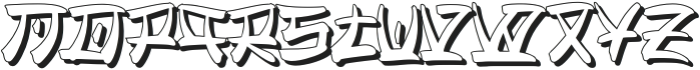 Zaragi Shadow otf (400) Font LOWERCASE