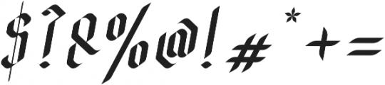 Zarathustra Italic otf (400) Font OTHER CHARS