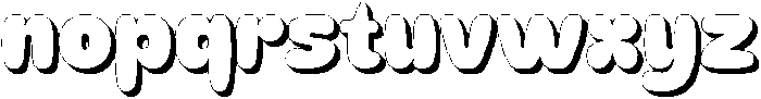 Zavo Extrude otf (400) Font LOWERCASE