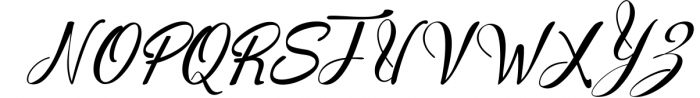 Zanthia Script Font UPPERCASE