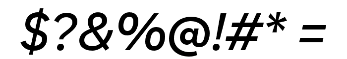 Zabal DEMO Medium Italic Font OTHER CHARS