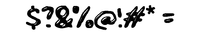 Zabandink Font OTHER CHARS