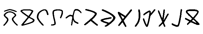 Zaglimydi Font Regular Font UPPERCASE