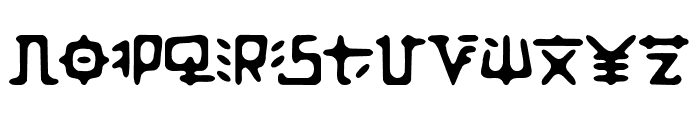 Zaibatsu Font UPPERCASE