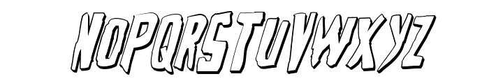 Zakenstein 3D Italic Font LOWERCASE