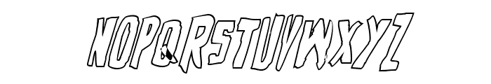 Zakenstein Outline Italic Font UPPERCASE