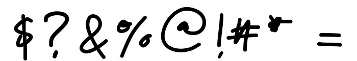 ZakirahsCasual Font OTHER CHARS