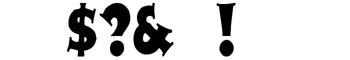 Zaleski Condensed Font OTHER CHARS