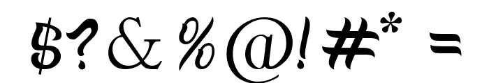 Zarra Italic Font OTHER CHARS