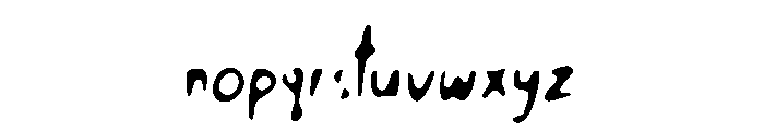 Zayan Calligraphy Vintage Ink Font LOWERCASE