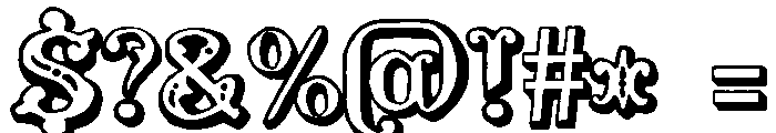 zai Arte Della Calligrafia 1929 Font OTHER CHARS