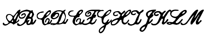 zai Calligraphy Script Handwritten Font UPPERCASE