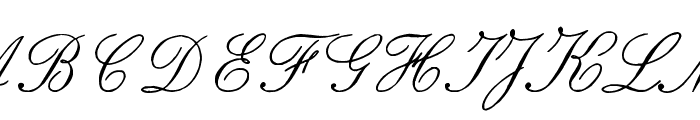 zai Italic Hand Calligraphy Font UPPERCASE