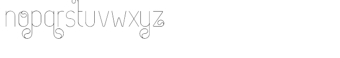 Zag Deco Thin Font LOWERCASE