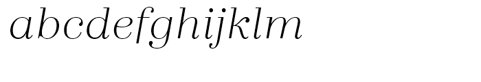 Zahrah Light Italic Font LOWERCASE