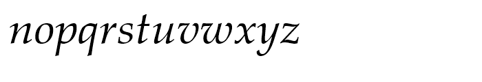 Zapf Calligraphic 801 Italic Font LOWERCASE