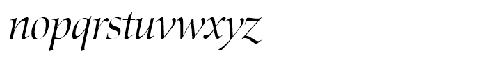 Zapf Renaissance Antiqua Light Italic Font LOWERCASE