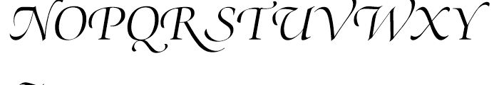 Zapf Renaissance Antiqua Swashed Light Italic Font UPPERCASE