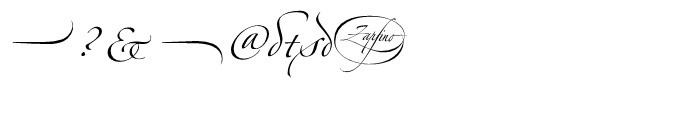 Zapfino Four Font OTHER CHARS