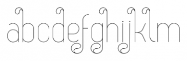 Zag Deco Thin Font LOWERCASE