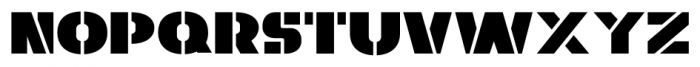 Zaius Stencil Font UPPERCASE