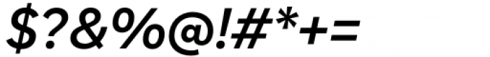 Zabal SemiBold Italic Font OTHER CHARS