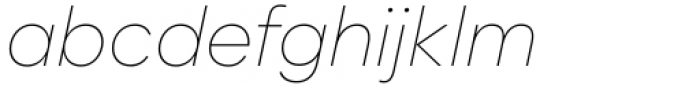 Zabal Thin Italic Font LOWERCASE