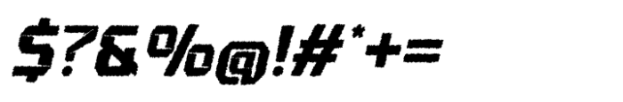 Zachian Distort Slant Font OTHER CHARS