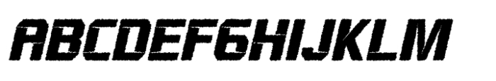 Zachian Distort Slant Font UPPERCASE