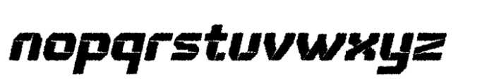 Zachian Distort Slant Font LOWERCASE