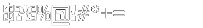 Zagelah Outline Font OTHER CHARS