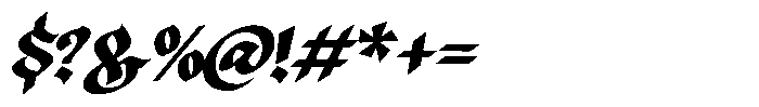Zaken Manus Bold Italic Font OTHER CHARS