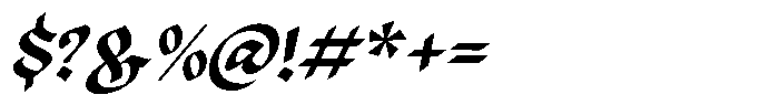 Zaken Manus Italic Font OTHER CHARS
