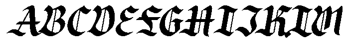 Zaken Manus Italic Font UPPERCASE