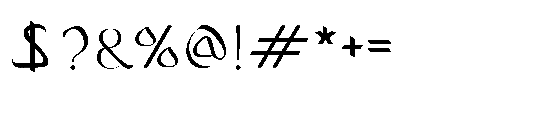 Zamrani Font OTHER CHARS