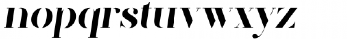 Zanna Stencil Oblique Font LOWERCASE